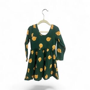 Green and Gold Kids Formal Dress
